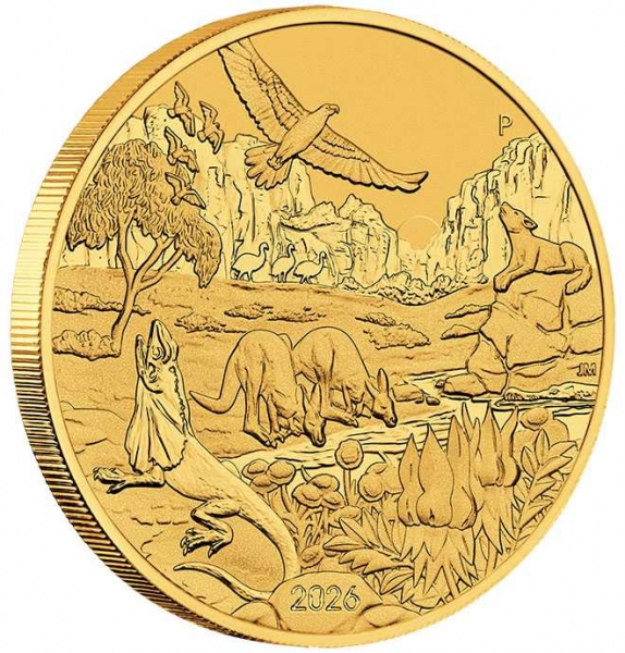 Australien 100 $ The Outback - Wonders of Australia 1 Unze Gold 2026  ( bitte aktuellen Preis erfragen !!! ) Kein Internetverkauf -nur Ladenverkauf !!!!